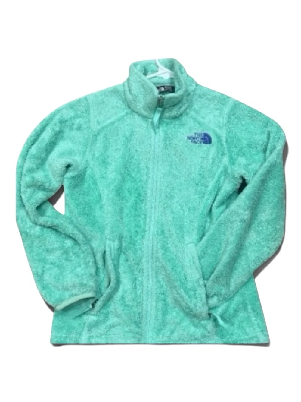 The North Face Girls Mint Green Fleece Full Zip Jacket Size S 7/8